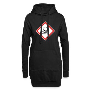 Avertissement toxique. Avertissement toxique - Sweat-shirt à capuche long Femme - noir - Devant