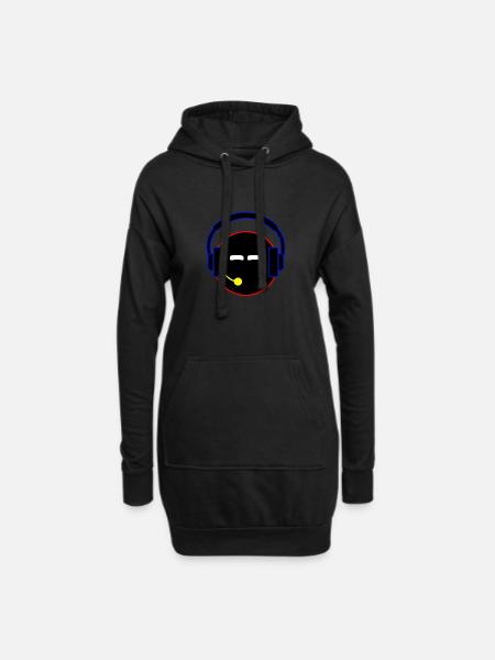 Gamer Countryball - Hoodie-Kleid - Schwarz