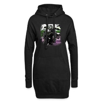 Motorrad GS black - Hoodie-Kleid - Schwarz - Vorne