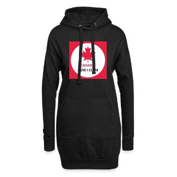 Kanada Here I Come - Hoodie-Kleid - Schwarz - Vorne