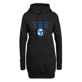 MANCHE GESPRÄCHE SIND SO ZIELFÜHREND - Hoodie-Kleid - Schwarz - Vorne