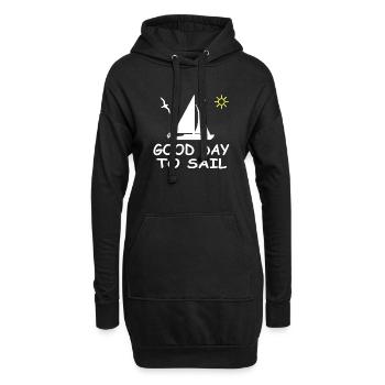 Voile - Sweat-shirt à capuche long Femme - noir - Devant