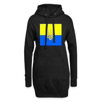Ukraine - Hoodie-Kleid - Schwarz - Vorne