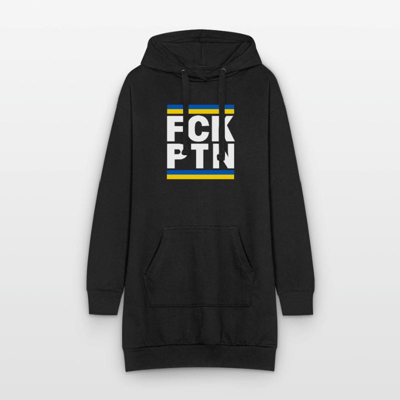 FCK PTN White Hoodie Dress