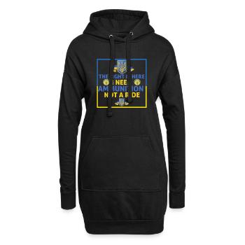 Der Kampf ist da Ich brauche Munition, keine Mitfahrgelegenheit - Hoodie-Kleid - Schwarz - Vorne