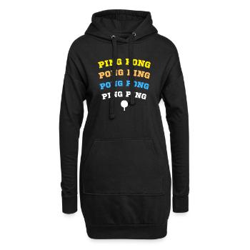 PING PONG HUMOUR PONG PING PONG PONG PING PING - Sweat-shirt à capuche long Femme - noir - Devant