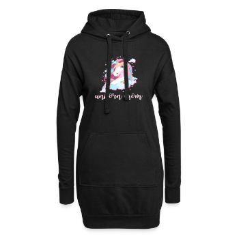 Maman Licorne - Sweat-shirt à capuche long Femme - noir - Devant