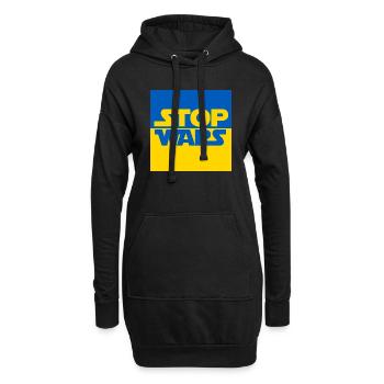 Ukraine - Hoodie-Kleid - Schwarz - Vorne