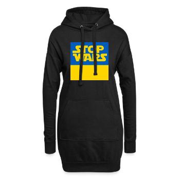 Ukraine - Sweat-shirt à capuche long Femme - noir - Devant
