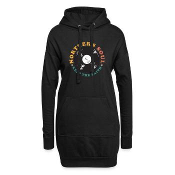 Northern Soul Keep the Faith - Hoodie-Kleid - Schwarz - Vorne
