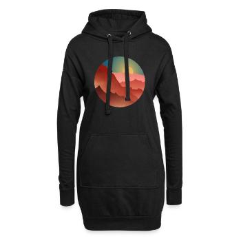 Chèvre sur une montagne - Sweat-shirt à capuche long Femme - noir - Devant