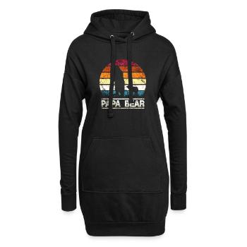 Papa Bear - Hoodie-Kleid - Schwarz - Vorne
