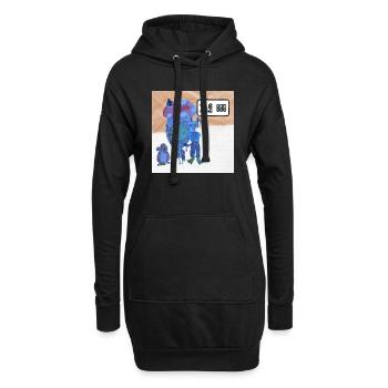 Animaux de conte de fées - Sweat-shirt à capuche long Femme - noir - Devant