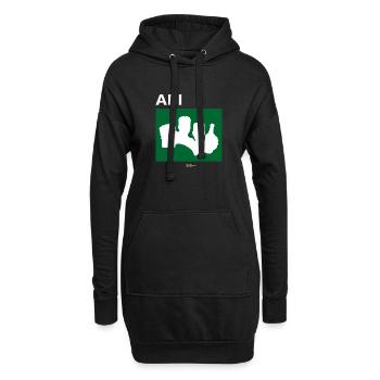 Bier Liga Logo ABI-Treff Jahr Blanko Grün 2 weiß - Hoodie-Kleid - Schwarz - Vorne