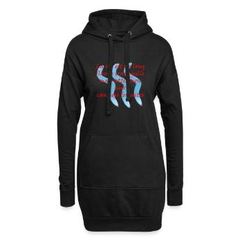 La vie est un long Fleuve tranquille - Sweat-shirt à capuche long Femme - noir - Devant
