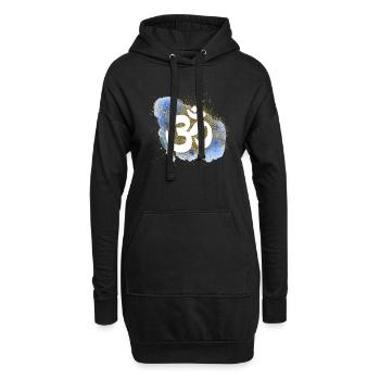 om zeichen gold wasser elemente chakra - Hoodie-Kleid - Schwarz - Vorne