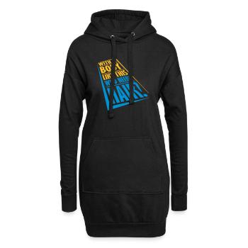 Who Needs Hair Spruch - Hoodie-Kleid - Schwarz - Vorne