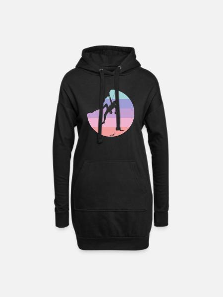 Climbing - Hoodie-Kleid - Schwarz