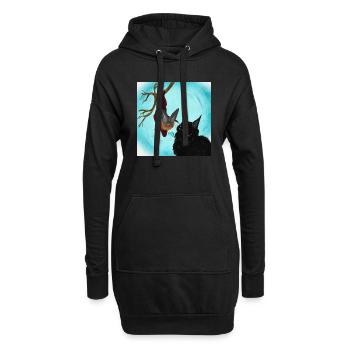 Dark friends - Hoodie-Kleid - Schwarz - Vorne