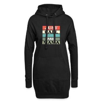 Appelez-moi maman - Sweat-shirt à capuche long Femme - noir - Devant