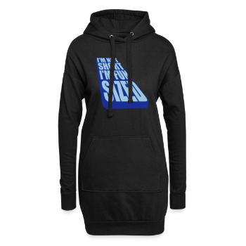 Pas court taille amusante - Sweat-shirt à capuche long Femme - noir - Devant