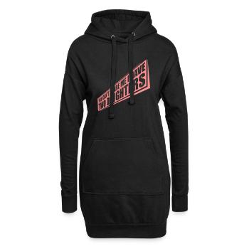 J’ai deux filles - Sweat-shirt à capuche long Femme - noir - Devant