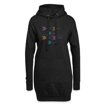 be you - Hoodie-Kleid - Schwarz - Vorne