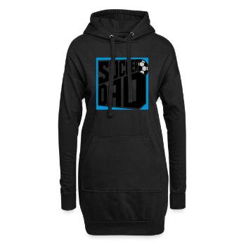 Logo Design Soccer Dad - Hoodie-Kleid - Schwarz - Vorne