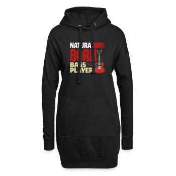 Natural Born Bass Player - Sweat-shirt à capuche long Femme - noir - Devant