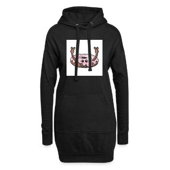 Peace- Donut - Hoodie-Kleid - Schwarz - Vorne