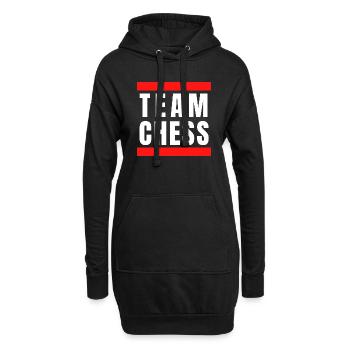 Team Chess échecs rap hip hop - Sweat-shirt à capuche long Femme - noir - Devant