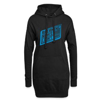 Breaking news don't care - Hoodie-Kleid - Schwarz - Vorne
