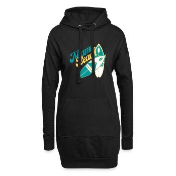 Miami beach - Sweat-shirt à capuche long Femme - noir - Devant