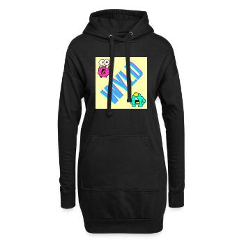 wyld - féroce, grossier - Sweat-shirt à capuche long Femme - noir - Devant