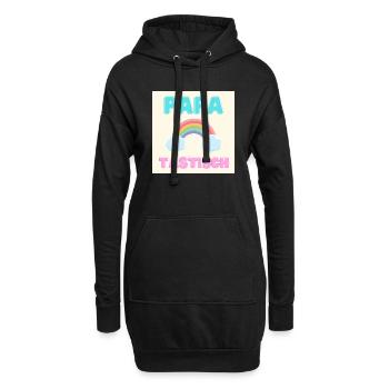 papatastic - Version arc-en-ciel (arc-en-ciel) - Sweat-shirt à capuche long Femme - noir - Devant