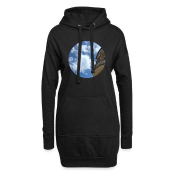 Wolke/Fassade - Hoodie-Kleid - Schwarz - Vorne