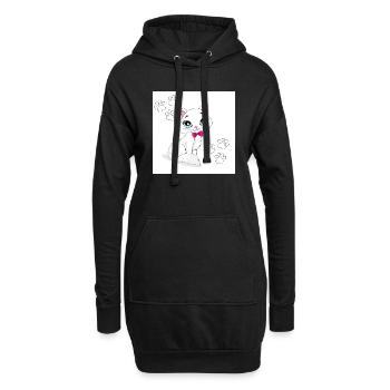 Chat - Sweat-shirt à capuche long Femme - noir - Devant