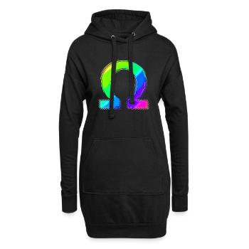 Omega | Symbol | griechisches Alphabet - Hoodie-Kleid - Schwarz - Vorne