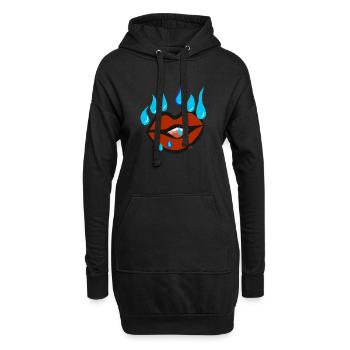 Les lèvres cherchent les larmes v11.00 - Sweat-shirt à capuche long Femme - noir - Devant