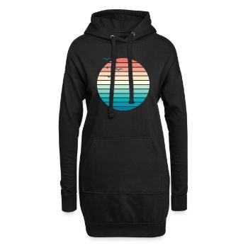 Sunset II - Hoodie-Kleid - Schwarz - Vorne