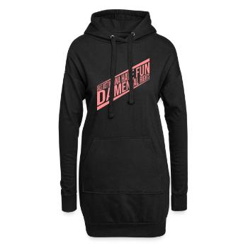 wanna have fundamental rights - Hoodie-Kleid - Schwarz - Vorne