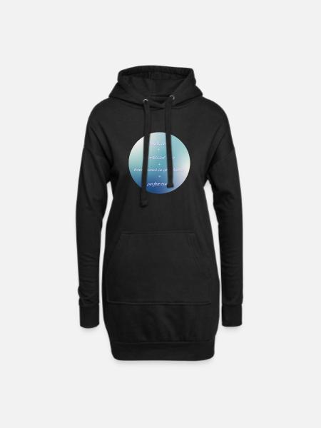 perfect time - Hoodie-Kleid - Schwarz