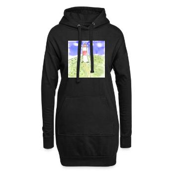 Leuchtturm - Hoodie-Kleid - Schwarz - Vorne