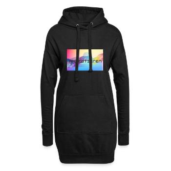 Akzeptieren - Hoodie-Kleid - Schwarz - Vorne