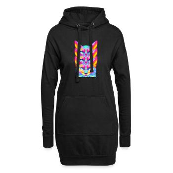 CHAT - Sweat-shirt à capuche long Femme - noir - Devant