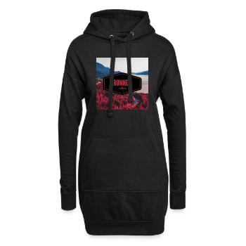 Runner Nature / Forest / Mountain - Sweat-shirt à capuche long Femme - noir - Devant