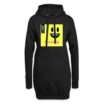 Journée Emoji 2022 - Emoji Happy - Design B - Sweat-shirt à capuche long Femme - noir - Devant