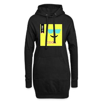 Journée Emoji 2022 - Emoji Cool - Design B - Sweat-shirt à capuche long Femme - noir - Devant