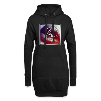 Je t’embrasse - Sweat-shirt à capuche long Femme - noir - Devant