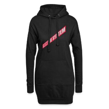 Sozialismus fuck the system - Hoodie-Kleid - Schwarz - Vorne